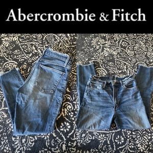 Abercrombie & Fitch Simone High Rise Skinny Frayed Leg Jeans 26 2S short